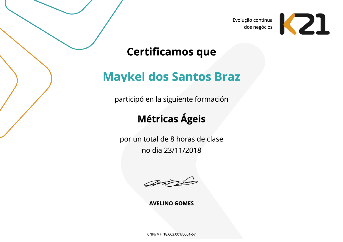 Certificado K21